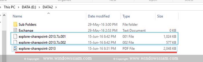 7 ZIP File spilt